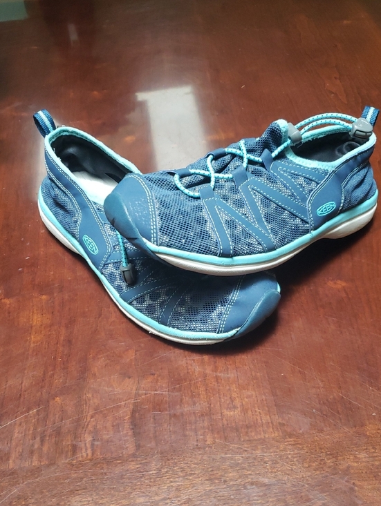Keen Shoes - Keen Women's Navy and Aqua Athletic Slip-On Water Shoes